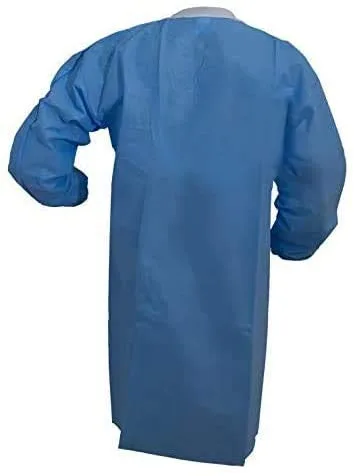 Miniatura 2 de Abrigos de laboratorio desechables, hasta la rodilla, vestidos desechables SMS, abrigo de laboratorio de química unisex, bata médica desechable