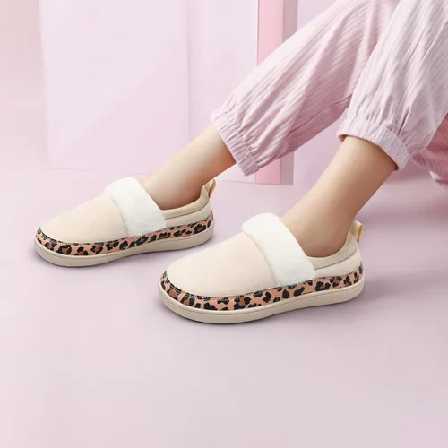 Miniatura 6 de Scurtain Pantuflas tipo mocasín para mujer, cómodas y cómodas botas de invierno con suela de goma cómoda