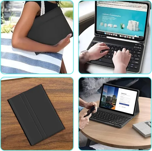 Miniatura 7 de Funda de teclado para Samsung Galaxy Tab S10 Lite / S10 FE / S9 FE / S9 10.9-11 pulgadas - Ratón y teclado desmontable, funda protectora delgada