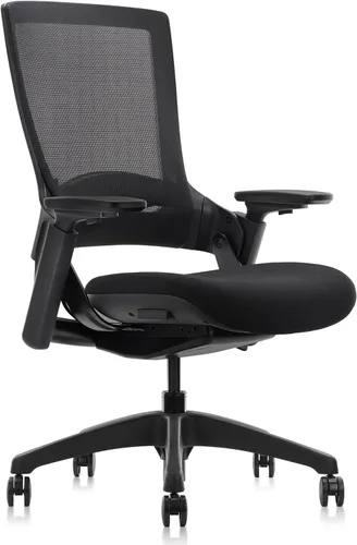 Miniatura 15 de CLATINA Silla de oficina ergonómica de tela con profundidad ajustable, altura del asiento, cabeza 2D, reposabrazos 3D y soporte lumbar, silla