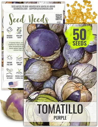 Miniatura 15 de Seed Needs Semillas de tomatillo para plantar tomatillos Grande Rio Verde, reliquia sin OMG y sin tratar, cultiva un huerto al aire libre cultivado