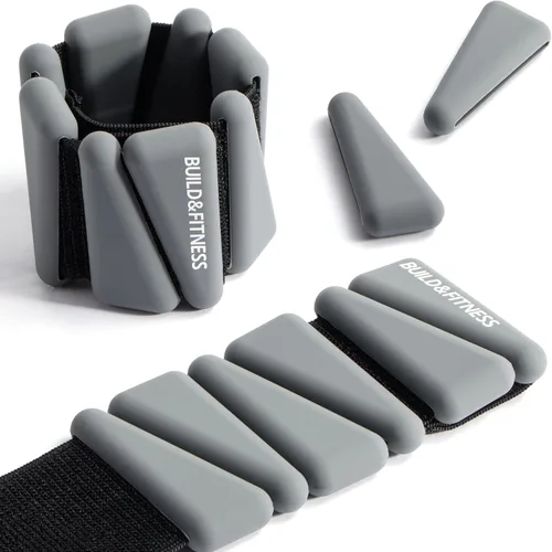 Miniatura 10 de Pulseras y tobilleras ajustables de 2 libras o 4 libras, bandas ajustables para entrenamientos de mujeres y hombres, juego de 2 – 2 libras o 4