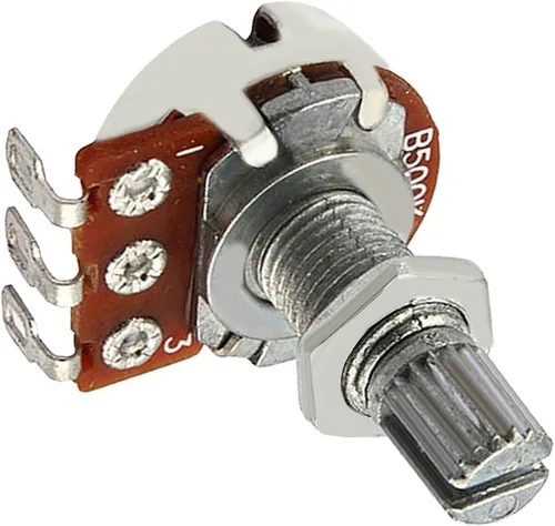 Miniatura 3 de Potenciómetro de guitarra B500K Push/Pull Audio Taper Short (3/8 "buje de 3/8") Potenciómetro de eje dividido Push-Pull Pot para guitarra eléctrica