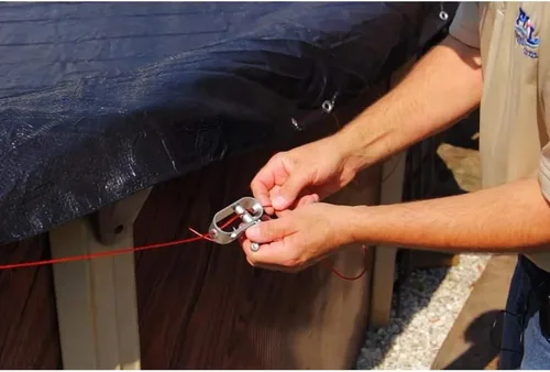 Miniatura 6 de Cubierta de piscina de invierno de lujo para piscinas redondas de 12 pies sobre el suelo Azul/Negro Fácil de instalar, protección UV y duradera