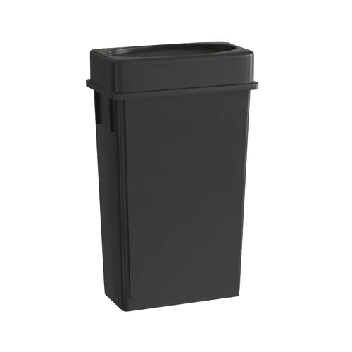 Miniatura 32 de Bote de basura Slim Jim negro de 23 galones con carrito
