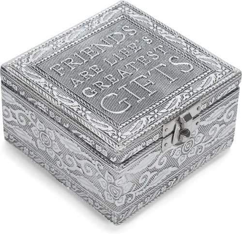 Miniatura 9 de Cottage Garden Página de inicio Perro Pawprint Caja de recuerdo de joyería de metal de tono de cobre