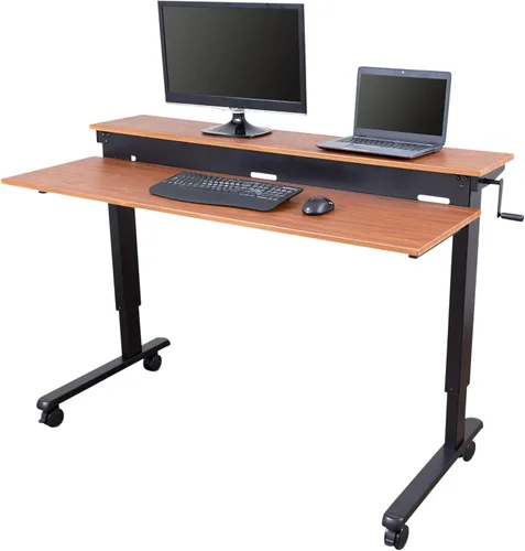 Miniatura 36 de DESK STORE - Escritorio para computadora ajustable para estar sentado o parado