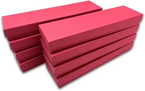 Miniatura 43 de TheDisplayGuys - Paquete de 25 cajas de cartón rellenas de algodón #33 para joyas, color rojo mate (3.5 x 3.5 x 1.0 pulgadas), para envío