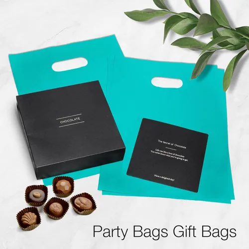 Miniatura 9 de Choice Marts - 100 bolsas de 1.5 mil de grosor, 9 x 12 pulgadas, bolsas de agradecimiento con asas extragruesas perfectas para mercancía, pequeñas