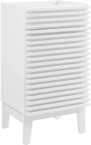Miniatura 20 de Modway Gabinete de tocador de baño Render en negro - Lavabo no incluido