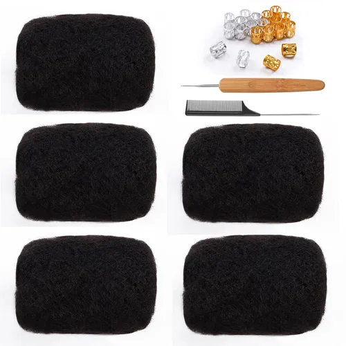 Miniatura 22 de Extensiones Loc de 10 pulgadas de grosor de cabello humano de 10 pulgadas, 10 hebras, extensiones de rastas de cabello humano para mujeres