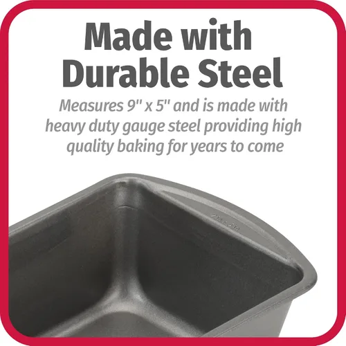 Miniatura 6 de Good Cook 4026 Bakeware nonstick, 9 x 5 pulgadas, gris