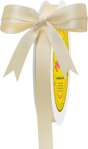Miniatura 246 de Cinta de satén blanca antigua de doble cara de 1-1/2 pulgadas x 50 yardas, cinta de poliéster para envolver regalos, día de San Valentín, bodas