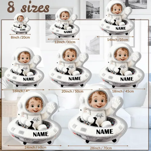 Miniatura 2 de Almohadas personalizadas con imagen, cara y nombre de dibujos animados personalizados en forma de coche, regalos divertidos personalizables
