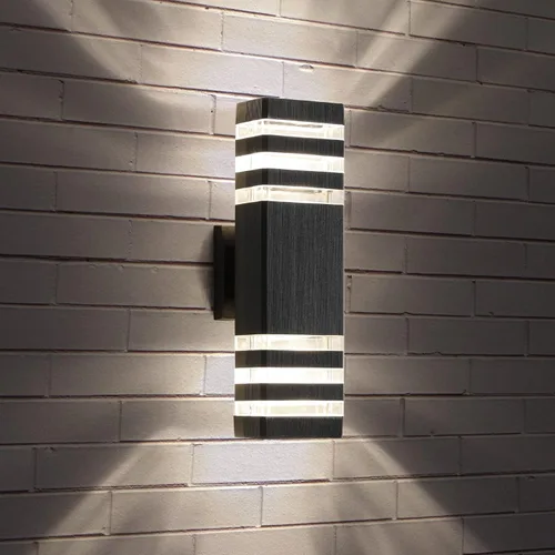 Miniatura 11 de tewei Paquete de 4 Luces de Pared para Exteriores, Luminaria Exterior Moderna de Montaje en Pared Negra, Luces Exteriores para Casa, Aluminio Negro