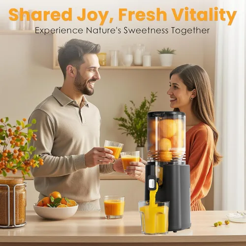 Miniatura 8 de Exprimidor de prensa en frío, máquina exprimidora de canal de alimentación de 5.5 pulgadas de ancho, exprimidor de masticación lenta para verduras