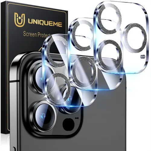 Miniatura 88 de UniqueMe para Paquete de 3 Protectores de Lente de Cámara para iPhone 15 Pro/iPhone 15 Pro Max, [Protección contra Caídas] [Compatible con Fundas]