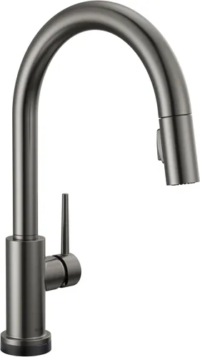 Miniatura 20 de Delta Trinsic - Grifo de cocina de oro cepillado con rociador extraíble, grifo de fregadero de cocina moderno de un solo agujero, mango único