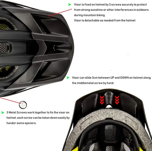 Miniatura 3 de SIFVO - Casco de bicicleta para niños, casco de bicicleta para niños y niñas de 8 años en adelante, con visera fresca, casco de bicicleta