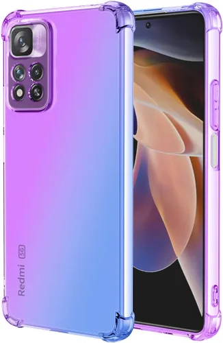 Miniatura 9 de Para Redmi Note 11 Pro/Note 11 Pro 5G/Redmi Note 11E Pro Caso, lindo gradiente transparente delgado a prueba de golpes suave flexible TPU cubierta