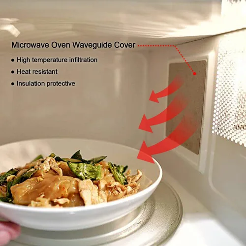 Miniatura 4 de OIIKI 5 fundas para guía de ondas, piezas de colocación de microondas, accesorios gruesos de aislamiento térmico, hoja de mica universal para horno