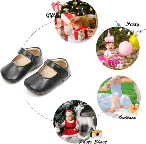 Miniatura 238 de Felix & Flora Zapatos de bebé de suela suave - Zapatos de bebé para caminar, mocasines, suela de goma, zapatos de cuna