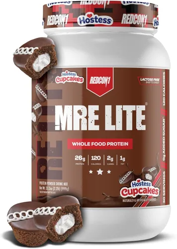 Miniatura 10 de REDCON1 MRE Lite Proteína en Polvo de Alimentos Integrales, Pan de Plátano y Nueces - Reemplazo de Comida Bajo en Carbohidratos y Sin Suero