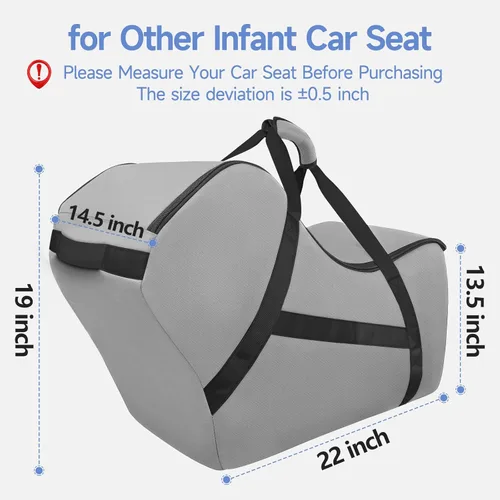 Miniatura 2 de YOREPEK Bolsa de viaje para asiento de automóvil infantil compatible con UPPAbaby MESA V2 y base, apta para todos los asientos y bases de automóvil