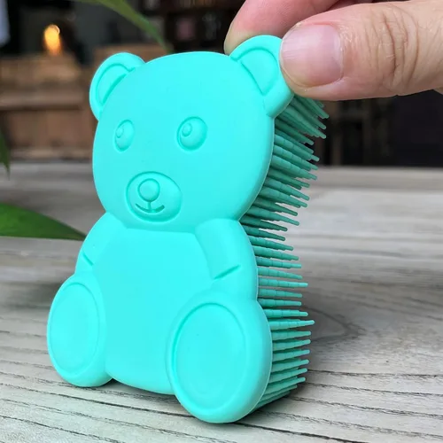 Miniatura 2 de Cepillo sensorial prémium para niños o autismo, exfoliante corporal de silicona suave, cepillos 2 en 1 para terapia ocupacional, esponja