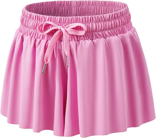 Dancer queen Pantalones cortos holgados con cordón para niñas, pantalones cortos deportivos para correr, deportes, gimnasia para 6 a 12 años
