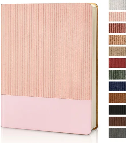 Miniatura 45 de Cuaderno con Líneas para Trabajo, Cuaderno de Notas con Rayas Universitarias 5.79"x8.27" A5 Cuero PU para Escritura Diaria 216 Páginas para Mujeres