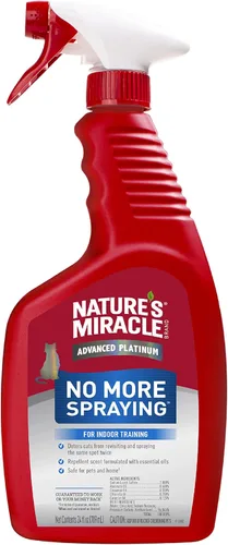 Miniatura 8 de Nature’s Miracle Advanced Platinum No More Spraying, 128 onzas, ayuda a desalentar el rociado repetitivo de gatos
