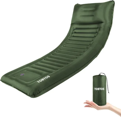 Miniatura 8 de TOBTOS Colchoneta inflable para acampar con almohada, almohadilla de dormir ultraligera gruesa de 6 pulgadas con bomba incorporada, alfombrilla