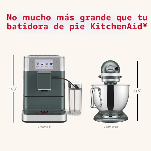Miniatura 10 de Máquina de Espresso Completamente Automática KitchenAid KF8 con Accesorio para Leche y Opciones de Leche a Base de Plantas, KES8558BK, Negra