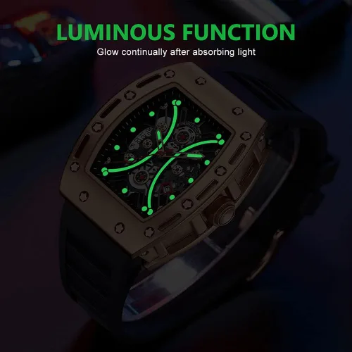 Miniatura 5 de MF MINI FOCUS Watch Wristwatch Fashion Hollow Big Dial Luminous Waterproof Sport Analog Quartz Business Mens Watches Silicon Strap Dress Watch
