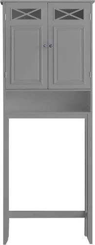 Miniatura 6 de Teamson Home Dawson - Armario de madera contemporáneo con dos puertas, color gris