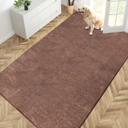 Miniatura 79 de PURRUGS Alfombra de área de fácil cuidado de 4 x 6 pies, antideslizante, lavable a máquina, tapete para puerta de perro, resistente a las manchas