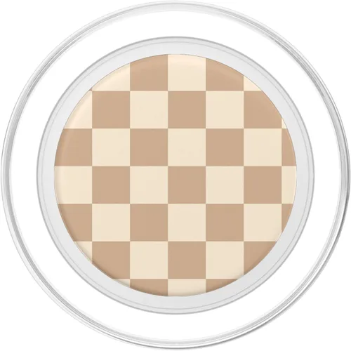 Miniatura 2 de PopSockets MagSafe PopGrip de tablero de ajedrez clásico a cuadros beige claro para iPhone