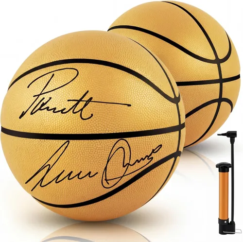 Miniatura 8 de Hiboom Autograph - Baloncesto firmado con bomba de aire, memorabilia, para premio, trofeo, banquete, senior, noche, hitos nocturnos, entrenador