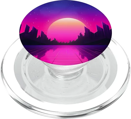 Miniatura 7 de Retrowave Vaporwave Synthwave 80s Style PopSockets Adhesive PopGrip