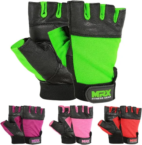 Miniatura 5 de MRX - Guantes de cuero para levantamiento de pesas para mujer