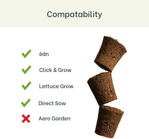 Miniatura 5 de White Petunia - Tapones completos de semillas con alimento vegetal - 10 cápsulas para jardines hidropónicos, clic y cultivo, cultivo de lechuga