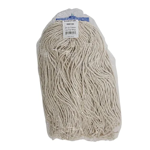 Miniatura 7 de Boardwalk BWK720C - Cabezal de trapeador, cabeza plana económica, fibra de algodón, 20 onzas, color blanco (caja de 12)