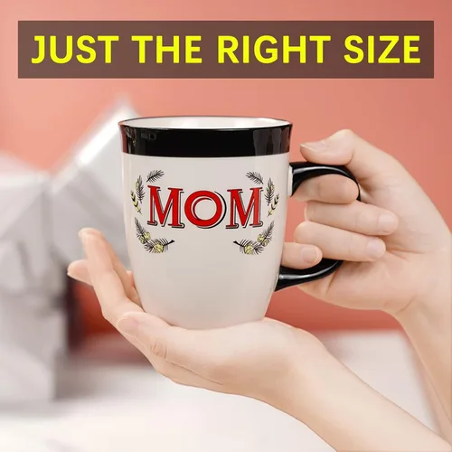 Miniatura 6 de Taza de café de cerámica para mamá, de 16 onzas, divertida taza de café para mujeres, mejor día festivo, Navidad, día de la madre, cumpleaños