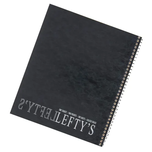 Miniatura 3 de Cuaderno de rayas universitarias para zurdos impreso con "zurdo" en la cubierta, juego de 5, colores surtidos
