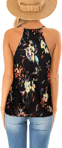 Miniatura 5 de Aokosor blusas sin mangas de verano con cuello en V para mujer