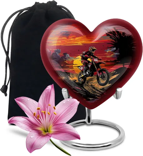 Miniatura 11 de Urnas de motocicleta para cenizas para adultos, hombres y mujeres, pequeñas urnas de recuerdo de motocicleta para cenizas de hombre, urna