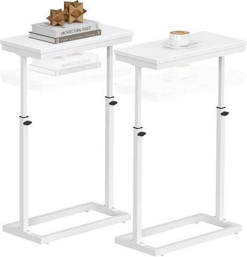Miniatura 9 de TUTOTAK Mesa auxiliar, mesa auxiliar, mesa de sofá alta, mesa de sofá, sala de estar, dormitorio, negro TB01BK083P
