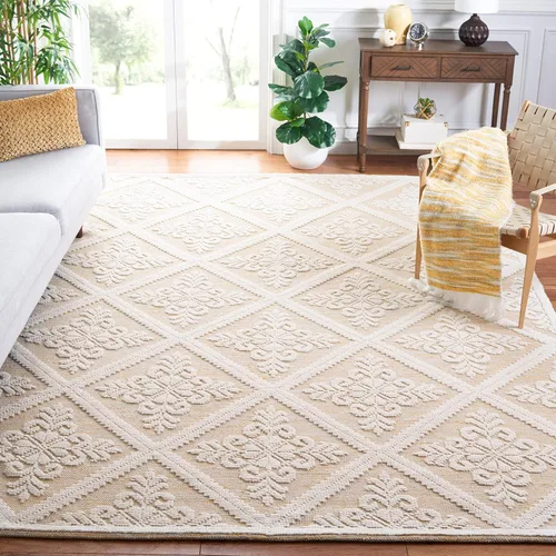Miniatura 42 de SAFAVIEH Vermont Collection - Alfombra decorativa de 2 pies 3 pulgadas x 4 pies, color marfil, lana hecha a mano, ideal para zonas de alto tráfico