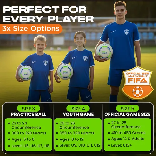 Miniatura 3 de Eco Sports Soccer Ball, Size 3, 4, & 5 PVC Free, Recycled TPU Material, Long Air Retention for Practice & Games BPA Free Non Toxic, Better Balls